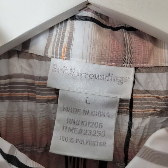 Soft Surroundings Sleeveless Crinkle Button-Up Top Size L - Picture 7 of 8